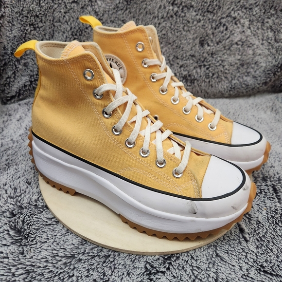 Converse Shoes - Converse Run Star Hike Hi Platform Sneakers Yellow Womens Size 9